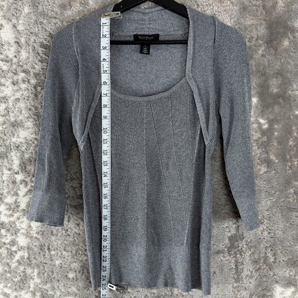 White House Black Market Gray Sweater - Picture 2 of 7